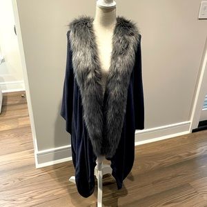 Chico’s Faux Fur Silver Fox Wrap sz O/S